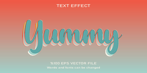 yummy editable text effect