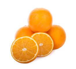 Orange fruit isolated on white background