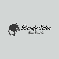 Beauty salon logo design template. Vector illustration