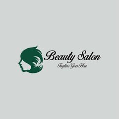 Beauty salon logo design template. Vector illustration