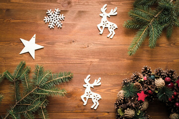 background christmas on wood new year