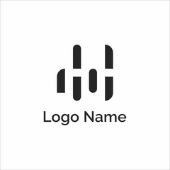 HO letter abstract logo design vector illustration