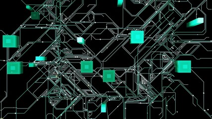 デジタルテクノロジーの背景素材。システムのデザインに