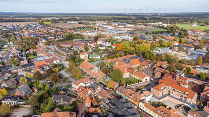 Drohnenaufnahme Haselünne Innenstadt Aerial 