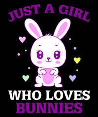 Just a Girl Who Loves Bunnies Shirt / Bunny Shirt / Bunny Gifts / Flower Shirt / Floral Design / Rabbit Lover / Cute Rabbits Tank Top Hoodie