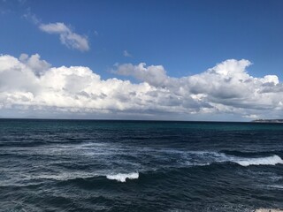 cloudy sky over the sea
