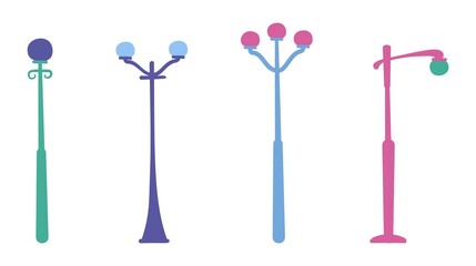 set Street Lamp post , Road Light Pole