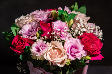 bouquet of pink roses