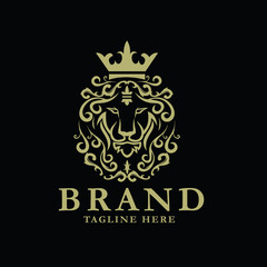 Luxury Lion Head Logo