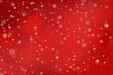 Abstract Christmas background with white snowflakes on red