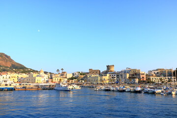 Coastal landscape of Forio on Ischia, town in the Metropolitan City of Naples, Italy - obrazy, fototapety, plakaty