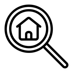 Search home line icon