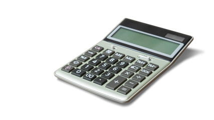 calculator on isolated white background