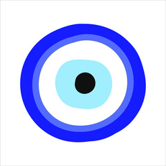 Evil Eye Symbol Turkish Blue Eye Vector Illustration