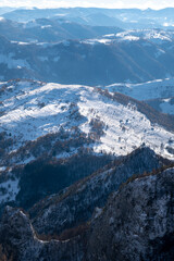 View from the peak at Scarita Belioara natural rezerve in Transylvania, Romania