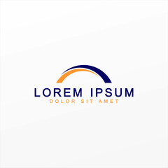 Set Wave Swoosh Logo Template vector	