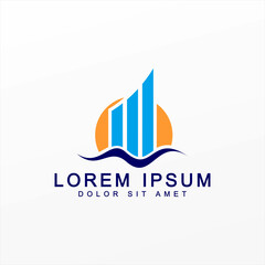 Financial Logo Design Template Vector

