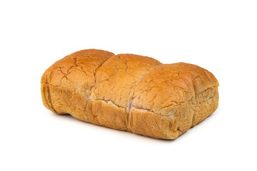 baked bread isolated on white background with Clipping Path