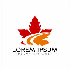 Canadian vector symbol, Maple leaf vector icon on a white background