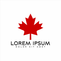 Fototapeta premium Canadian vector symbol, Maple leaf vector icon on a white background