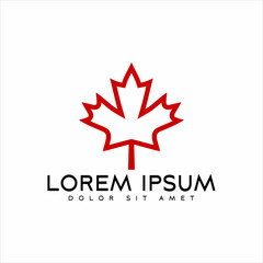Canadian vector symbol, Maple leaf vector icon on a white background
