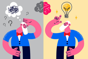 Mature grandfather loss memory suffer from Alzheimer disease 