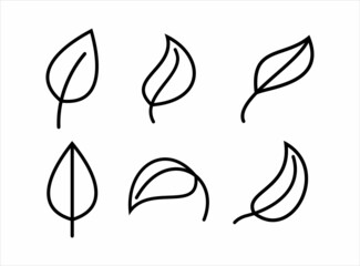 green leaf icons design template vector	