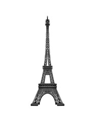 Fototapeta na wymiar Model of the Eiffel Tower isolated on a white background.
