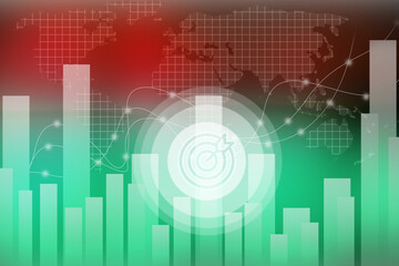 2d illustration futuristic business background pattern graph concept
