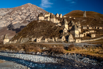 Dargavs the city of dead. North Ossetia-Alania republic, Russia