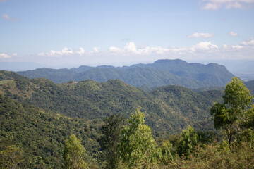 mountains in the morning