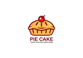 Pie logo design vector illustration