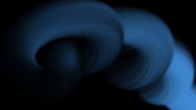 Fractal background illustration swirl object motion soft blue colored.