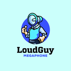 Loud Guy Megaphone Logo Template