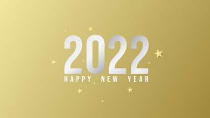 2022 happy new year text isolated on good background, fat design for content online, illustration vector EPS 10