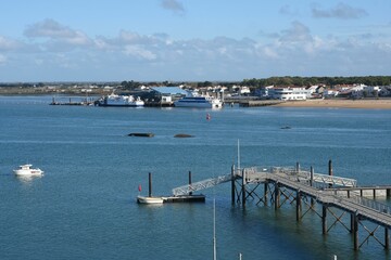 Landing stage for Yeu island. Fromentine. Vend&eacute;e, France
