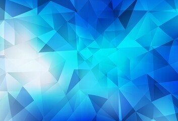 Fototapeta premium Light BLUE vector polygon abstract layout.