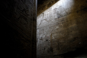 Edfu Temple in Egypt, 2021. - obrazy, fototapety, plakaty
