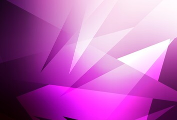 Light Pink vector texture with triangular style.