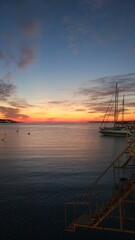 sunset over the sea