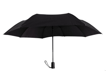 Opened folding umbrella - black