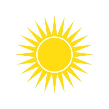 Pointed sun. Sunshine vector icon pictogram illustration image