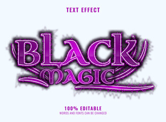 black magic fantasy japan rpg game logo template text effect