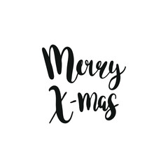 christmas edition vector brush lettering. Hand drawn modern brush calligraphy isolated on white background. Christmas vector ink illustration. Creative typography for Holiday greeting cards, banner