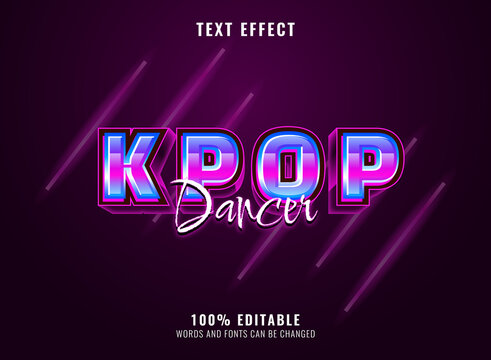 Modern Futuristic Kpop Dancer Retro Text Effect