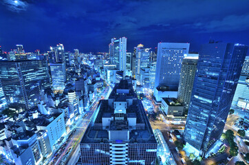 Fototapeta na wymiar 大阪駅前第三ビルから見る夜景