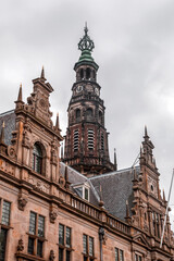 Fototapeta premium Front view of Leiden City Hall, built in renaissance style
