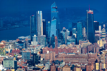 Veduta panoramica della città di New York dalla sommità del World Trade Center