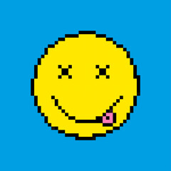 Fototapeta premium retro icon emoji in pixel style