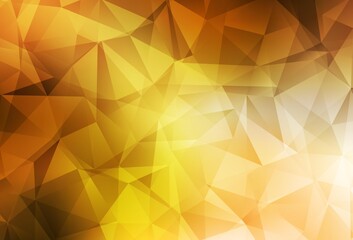 Fototapeta premium Light Orange vector polygon abstract backdrop.